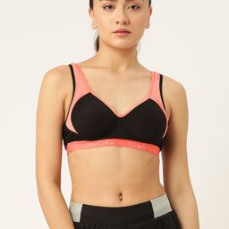 Lady Lyka Black & Pink Cotton Bra-Full Coverage Non-Wired Lightly Padded-picture-29