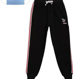 Lil Tomatoes Boys Black Solid Joggers-image-20