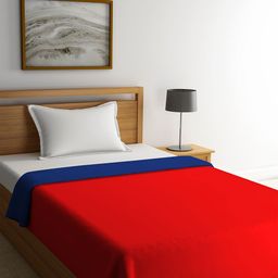 STELLAR HOME Red Solid AC Room 300 GSM Single Bed Comforter-image-56