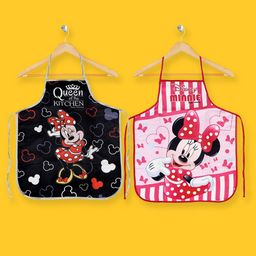 Kuber Industries Set of 2 Printed 200TC Silk Aprons-8
