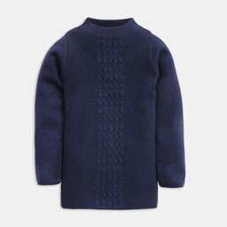 RVK Girls Navy Blue Solid Sweater-picture-28