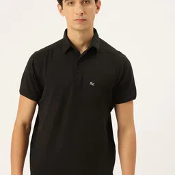 FIFTY TWO Self Design Polo Collar Dri-Fit T-shirt-image-95