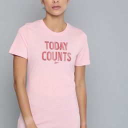Reebok Women Pink Printed Workout Graphic T-shirt-image-16