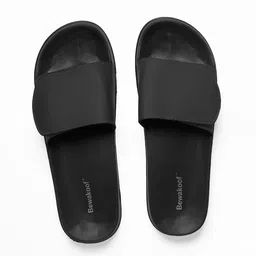 Bewakoof Men Black Printed Velcro Rubber Sliders-image-37