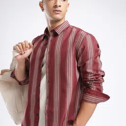 glitchez Vertical Striped Relaxed Fit Casual Shirt-picture-6