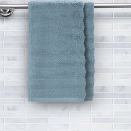 MASPAR Set of 2 Blue Solid Casper 550GSM Cotton Hand Towels-56