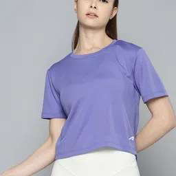 Alcis Women Anti Static Slim Fit Crop Sports T-shirt-image-71