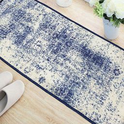 Status Blue & White Printed Rectangular Super Vintage Persian Floor Runner-54