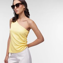 French Connection One Shoulder Crop Top-image-95