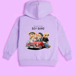 BAESD Kids Graphic Printed Hooded Fleece Pullover-image-49