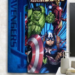 Athom Trendz Marvel Kids Set Of 2 Avengers Printed 350 GSM Bath Towels-15