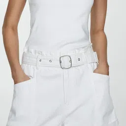 MANGO Women Pure Cotton Denim Shorts-picture-10