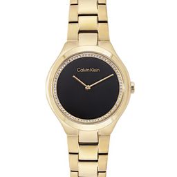 Calvin Klein Women Admire Embellished Bracelet Style Analogue Watch 25200367-Black-image-14