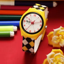 JI & JA Girls Brass Patterned Dial & Straps Analogue Watch JJ236-image-82