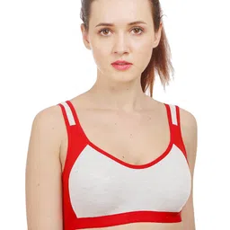 Samvar Red Cotton Non-Wired Non Padded Minimizer Bra-picture-9