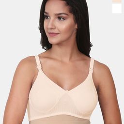 MeeMee White & Beige Bra Full Coverage Lightly Padded-7
