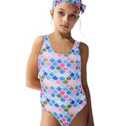 The Mom Store Girls Printed Body suit with hair band-image-3