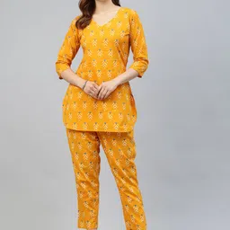 KALINI Ethnic Motifs Printed Pure Cotton Co-Ords-picture-27