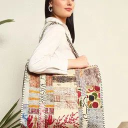 HANDICRAFT PALACE Women Ethnic Motifs Printed Shopper Tote Bag-42