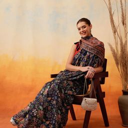 Silk Land Floral Printed Chanderi Ready To Wear Saree-16