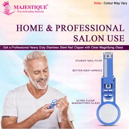 MAJESTIQUE Nail Clipper with Magnifying Glass - Green-36