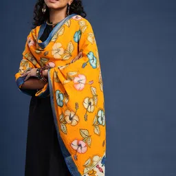 Taavi Hand Painted Kalamkari Dupatta-46
