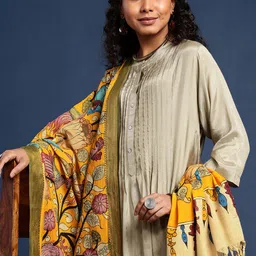 Taavi Hand Painted Kalamkari Dupatta-27
