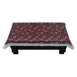 CASA-NEST Brown Square Geometric 4-Seater Table Cover-20