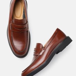 ECCO Men Metropole London Cognac Leather Penny Loafers-image-50