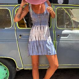 StyleCast x Revolte Tie and Dye Georgette A-Line Dress-image-54