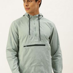 Campus Sutra Men Grey Windcheater Sporty Jacket-image-74