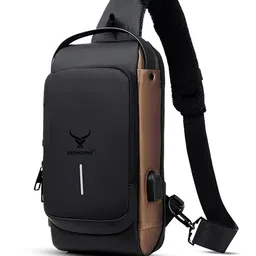 REDHORNS Unisex Crossbody Backpack With USB Charging Port-45