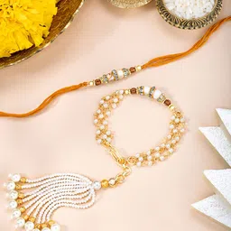 Peora Set Of 2 Rakhi With Greeting Card & Roli Chawal-image-94