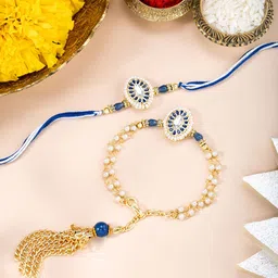 Peora Set Of 2 Rakhi With Greeting Card & Roli Chawal-image-96