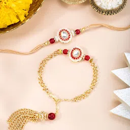 Peora Set Of 2 Rakhi With Greeting Card & Roli Chawal-image-30