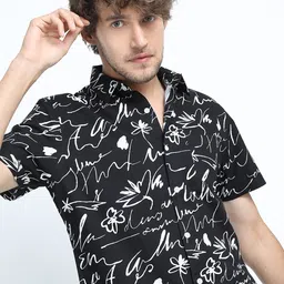 HIGHLANDER Men Slim Fit Floral Opaque Printed Casual Shirt-picture-14