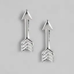 DressBerry Rhodium-Plated 925 Sterling Silver Contemporary Studs-image-21