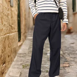 Kook N Keech Men Formal Fusion Pleated Loose Fit Trousers-image-73