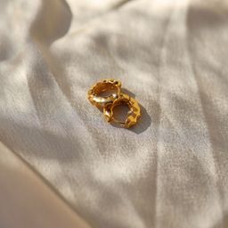 Perfectly Average 18k Gold-Plated Circular Hoop Earrings-image-11