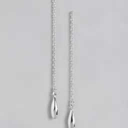 DressBerry Rhodium-Plated 925 Sterling Silver Contemporary Drop Earrings-34