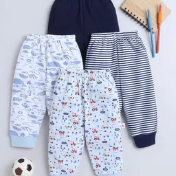 BUMZEE Boys Pack Of 4 Printed Cotton Mid-Rise Joggers-image-17