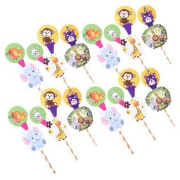 Kuber Industries 98-Pcs Green & Yellow Cupcake Toppers-14