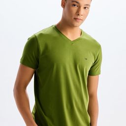 Red Flame Men V-Neck Extended Sleeves Pockets T-shirt-image-103