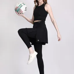 Raxedo Ankle-Length Leggings With Attached Mini Skirt-picture-37