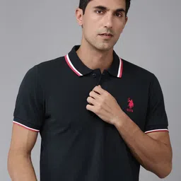 U.S. Polo Assn. Polo Collar Pure Cotton Slim Fit T-shirt-picture-2