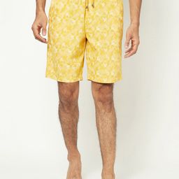 Crimsoune Club Men Floral Printed Pure Cotton Lounge Shorts-image-102