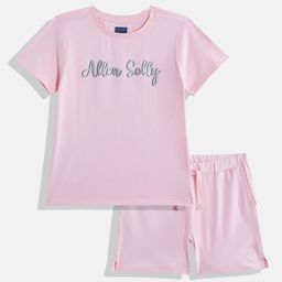 Allen Solly Junior Girls Cotton Printed T-shirt with Shorts-image-66