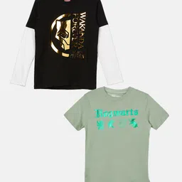 Fame Forever by Lifestyle Boys Pack of 2 Printed T-shirt-image-36