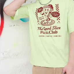 Kook N Keech A Slice Of Heaven Printed Oversized T-shirt-55
