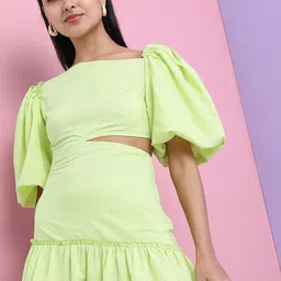 Tokyo Talkies Solid Cut-Outs Detail Sheath Mini Dress-image-77